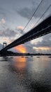 TheÂ Tamar BridgeÂ Between Devon and Cornwall uk Royalty Free Stock Photo
